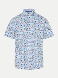 Kurzarmhemd mit Floralmuster Mehrfarbig M