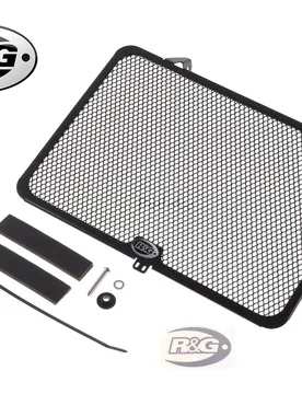 Griglia Protezione Radiatore Olio Nero ; Ducati Multistrada V2 / S 2022 - R&G - FashionsVida