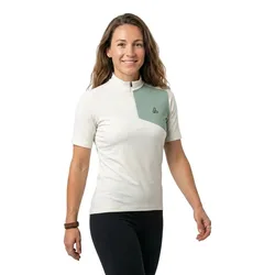 Maglia A Maniche Corte Skys Block Mid Half Zip Cream / White