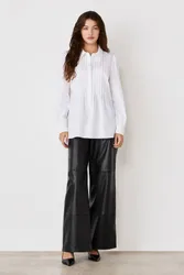 Women's Mimi Cotton Rich Collared Shirt in Cool White Size: 22 - Cool White - Size: 22