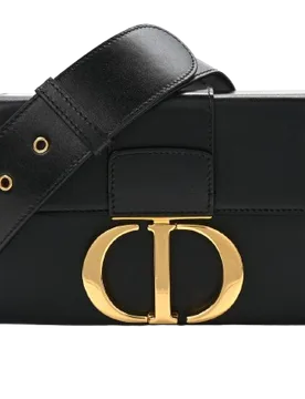 Small Black Leather Montaigne 30 Bag - Dior - FashionsVida