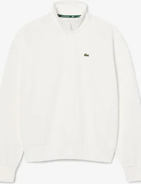 Sudadera de mujer de piqué de cuello alto con cremallera en azul - Lacoste - FashionsVida