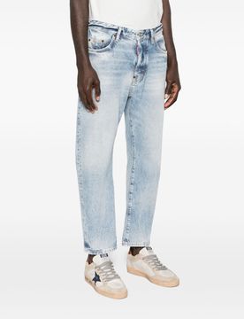 Pantalone blu uomo bro distressed lavaggio chiaro
