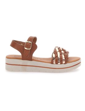 Sandali Marroni con Platform e Tomaia Intrecciata 4 37