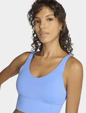 Womens Reggiseno Sportivo Con 3 Strisce Studio All Me Light Support - Blu, blu blu Donna taglia XL - Adidas - FashionsVida