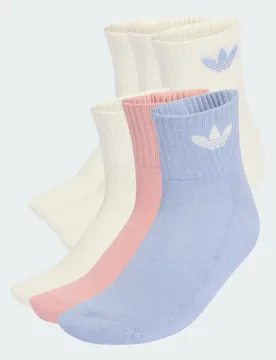 Calzini Mid (6 paia) 40-42 Chalk Blue / Wonder Mauve / Off White - Adidas - FashionsVida