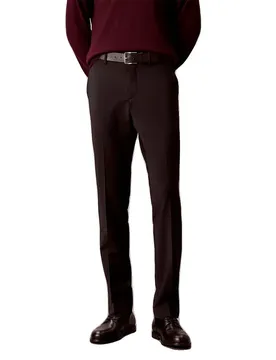 Pantalons De Costume Tropical Slim Fit Black 46
