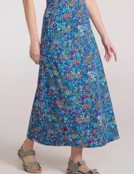Shore Womens Long Jersey Skirt - Teal - Teal - Size: 14 - Mountain Warehouse - FashionsVida