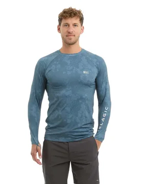 Explorer Reefer Uv Long Sleeve T-shirt Petrol 2XL Men - PELAGIC - FashionsVida