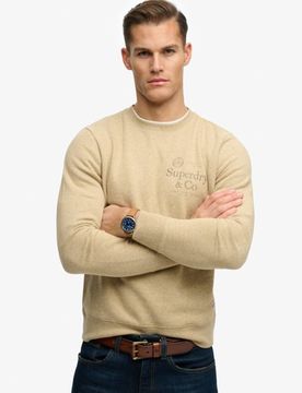 Superdry Herren 1954 Company Sweatshirt in Lockerer Passform Light Grey - Größe: XS