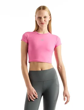 T-shirt à Manches Courtes Harmony Fitted Pink L - New Balance - FashionsVida