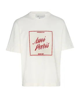 Ami Paris T-Shirt crème L - AMI PARIS - FashionsVida