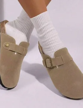 Pantuflas de mujer con suela gruesa estilo británico, mocasines casuales tipo slip-on, para primavera y otoño - Shein - FashionsVida