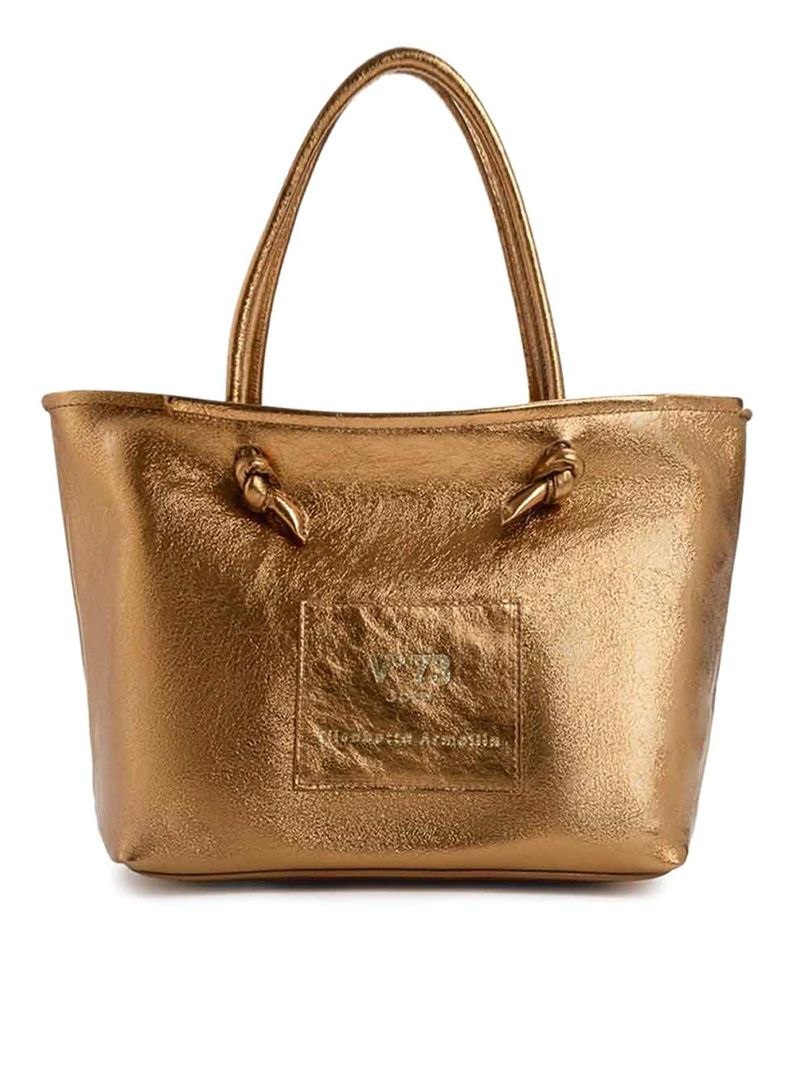 V°73 Borsa Tote In Pelle Con Logo