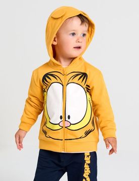 Felpa in cotone con stampa Garfield - arancione chiaro
