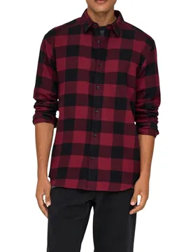 Only & Sons Herren Hemd Rot 495376