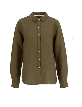 Camisa de lino MARINO oliva 36 - Barbour - FashionsVida