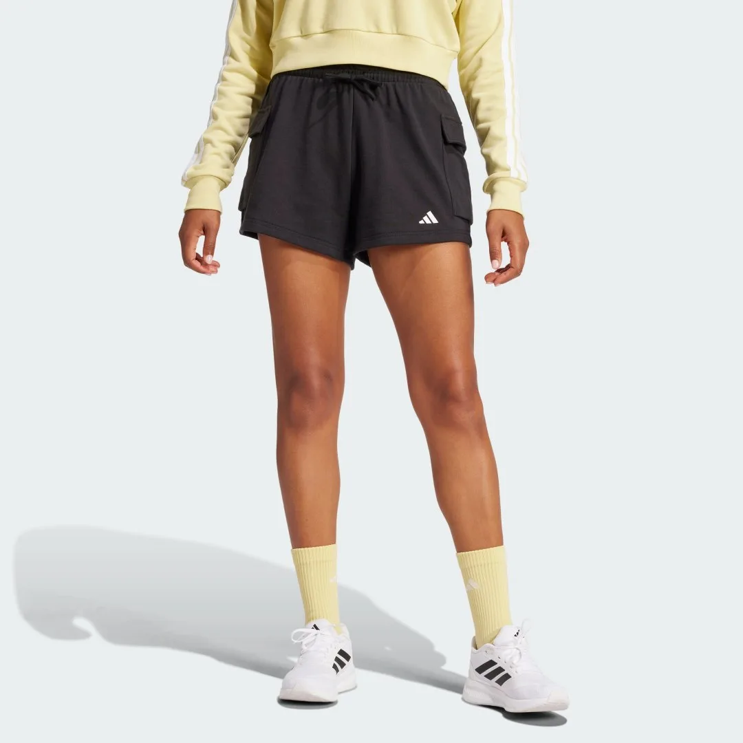 Short Essentials Small Logo French Terry Cargo XS Black / White - Adidas - FashionsVida