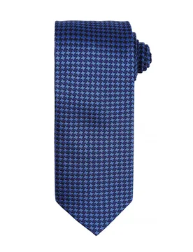 Mens Puppy Tooth Formal Work Tie (Royal) - Blue - One Size - Premier - FashionsVida