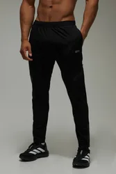 Herren Herren Aktiv Tape Reißverschluss Verjüngte Jogginghose Black Größe Medium