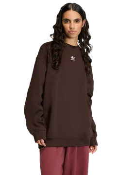 Fleece Damen Sweatshirts - Braun - Größe 42 - Baumwoll-Jersey Brown 42 - Adidas - FashionsVida