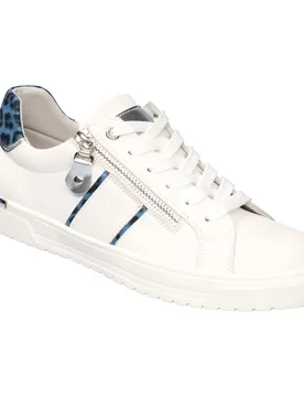 Leder-Komfortsneaker „Leonie“ weiss blau 42 Damen - wonderwalk - FashionsVida