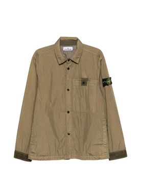 Patch Chest Pocket Overshirt Jacket with Snap-Front