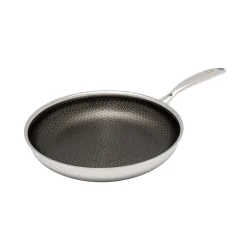 Pfanne mit Wabenstruktur, Edelstahl silber