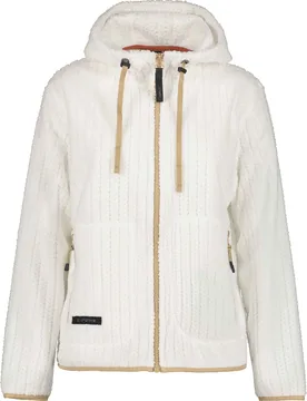 Fleece Pullover mit Reißverschluss Aalet W Blanc Casse für Damen Größe XL Weiß - Icepeak - FashionsVida
