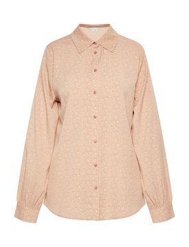 Usha Blusa marrón claro / blanco