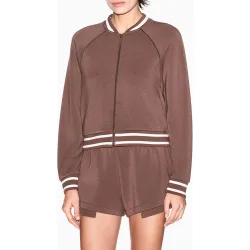 Sudadera de mujer tipo bomber con logo