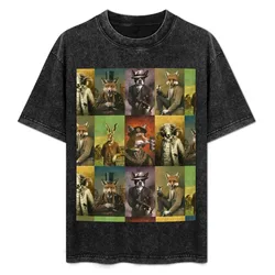 Historical Clothed Animals Montage T-Shirt Quick Dry Fishing T-Shirt