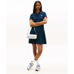 Vestido de mujer tipo polo plisado de