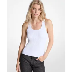 Camiseta de mujer de tirantes acanalada