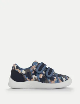 Kids' Canvas Camo Riptape Trainers (3 Small - 7 Small) Navy Mix male - Start-Rite - FashionsVida