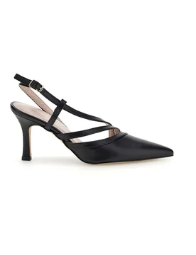 Décolleté Slingback nere a punta con cinturini e tacco alto 4000 36 - PITTARELLO GLAM - FashionsVida