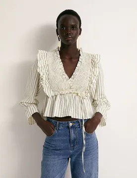 Sfera - Blusa gomas volante - Sfera - FashionsVida