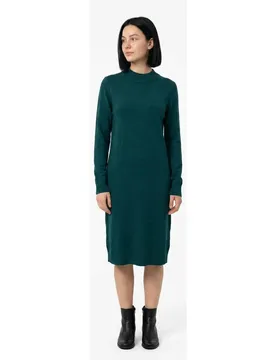 Vestito Midi A Maniche Lunghe Ril Ponderosa Pine / Detail Dark Melange L