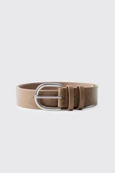 Herren PU-Gürtel Mit Blumenmuster Brown Größe XL