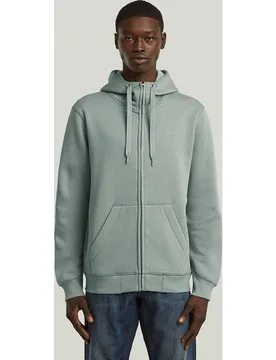 Sudadera de hombre negra de manga larga con capucha y cierre de cremallera - G-Star - FashionsVida