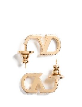 VLogo Signature Crystal Mini Earrings (H.17mm)