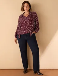 Straight Leg Jeans Blue Denim female