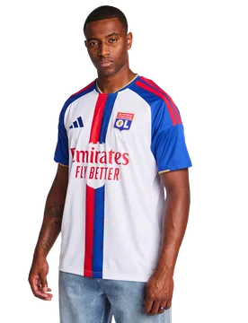 Olympic Lyon Home 26-27 Herren Trikots/Replikate - Weiß - Größe L - Poly Jersey White L - Adidas - FashionsVida