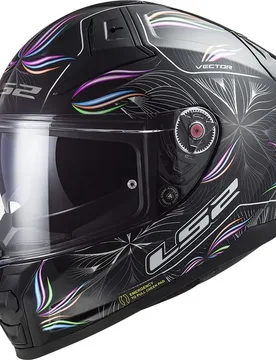 Casco Moto Integrale In HPFC FF811 VECTOR II Tropical Ne taglia M - LS2 - FashionsVida