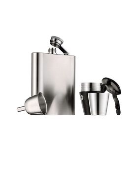 Manhattan Flachmann-Set 6tlg Cromargan silber baby