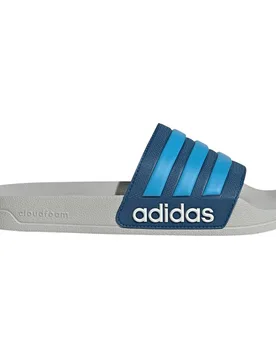 Adilette Shower Slides Dusky Petrol / Lucid Aquamarine / Grey Two UK 12 Men,Women - Adidas - FashionsVida