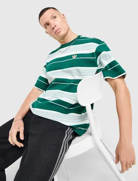 Stripe T-Shirt - Herren, Grün - male - Size: M - adidas Originals - FashionsVida