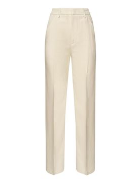 Pantaloni Reina in viscosa e twill di lino