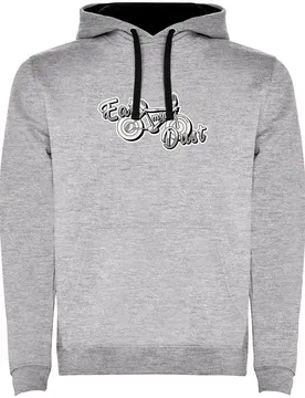 Felpa Con Cappuccio Eat My Dust Two-colour Heather Grey / Black