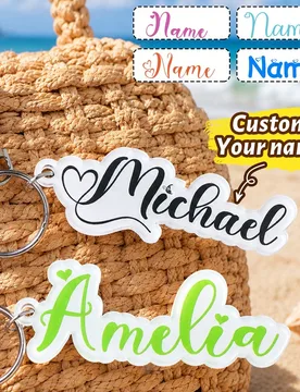 Llavero con colgante de nombre personalizado, llavero colorido y lindo, adecuado para bolsos, mochilas y llaves de coche, perfecto como regalo decorat - Shein - FashionsVida